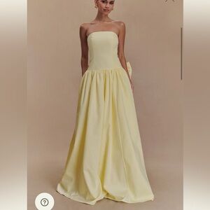Meshki Frances Strapless Bow Maxi Dress